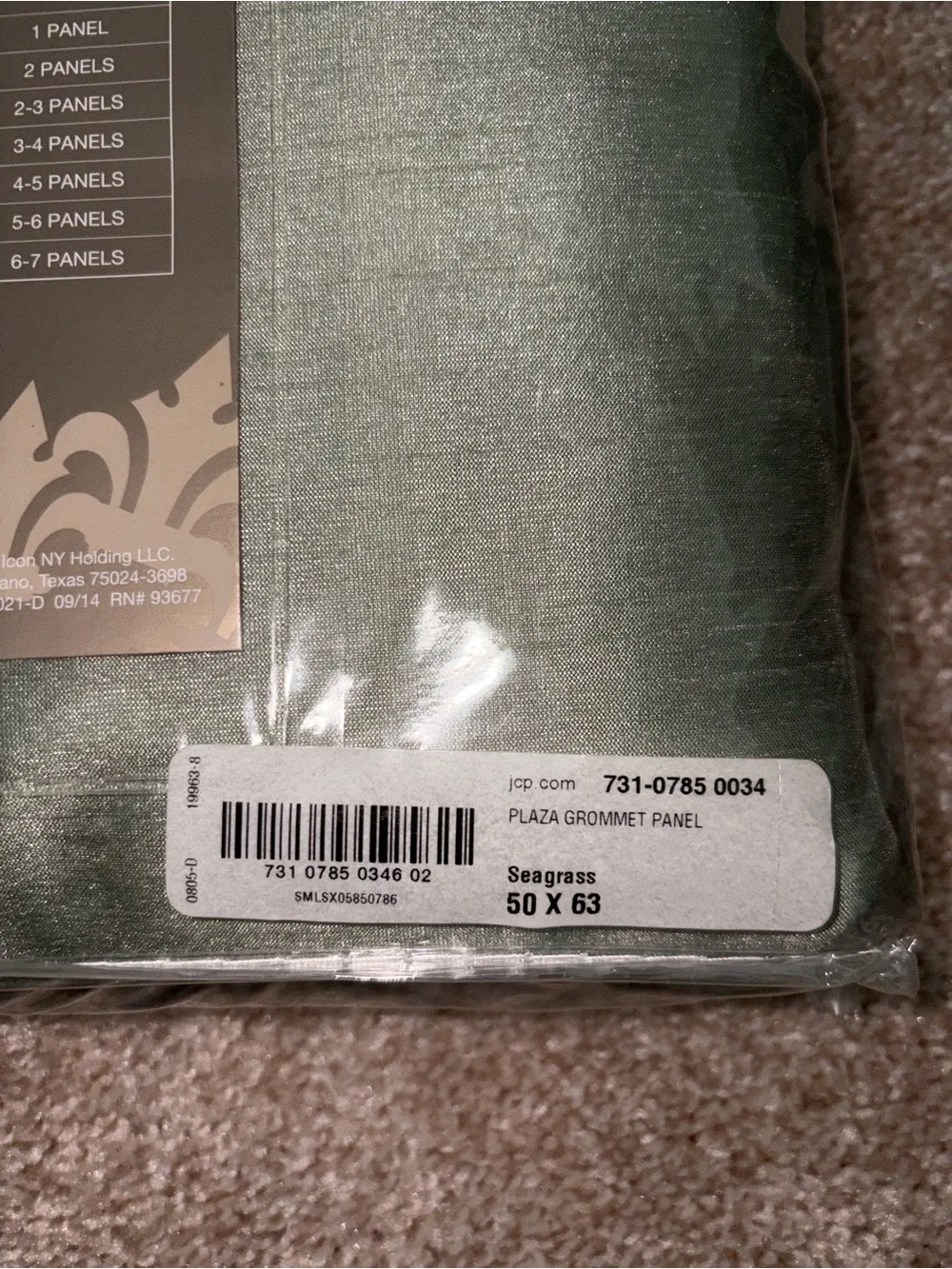 Royal Velvet Sage Green Blackout Grommet Curtain Panel